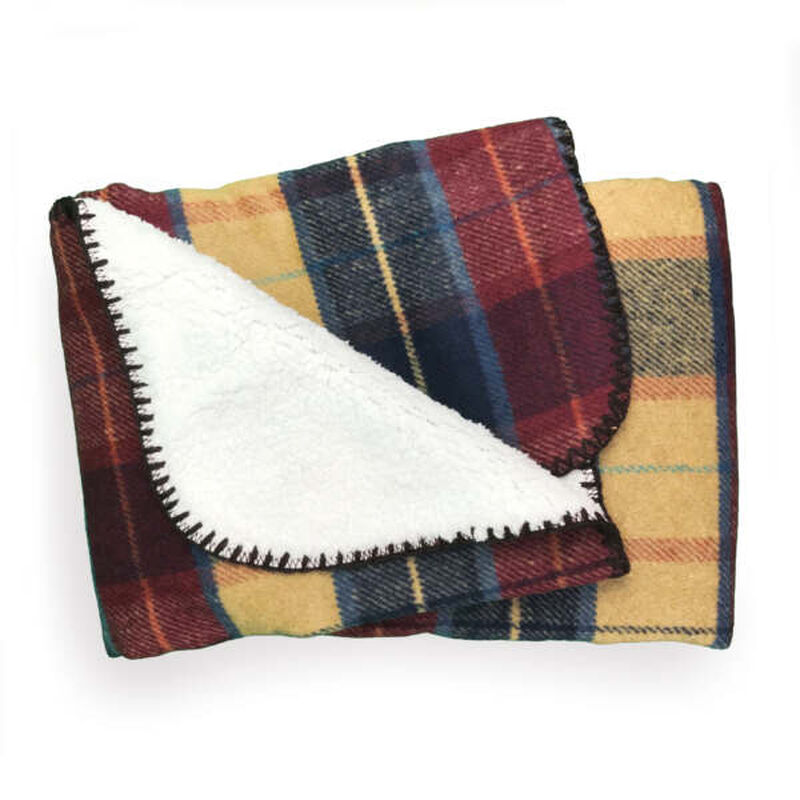 Country Lodge Tweed Throw Red